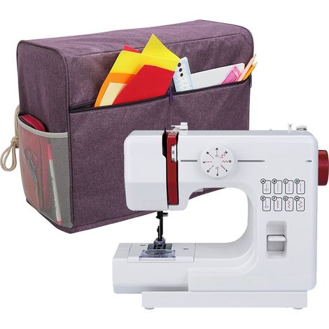 Wasserdichte Nähmaschinenhülle mit Taschen, Schutzhülle für Nähzubehör, Aufbewahrungstasche (1/5)