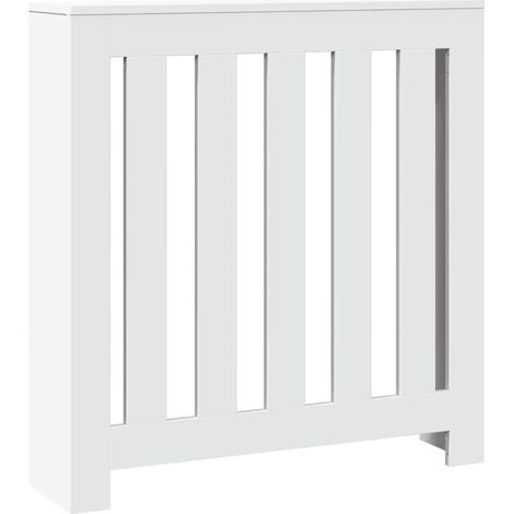 Cache-radiateur moderne avec étagère pratique 78 x 20 x 82 cm en bois d'ingénierie blanc (1/5)