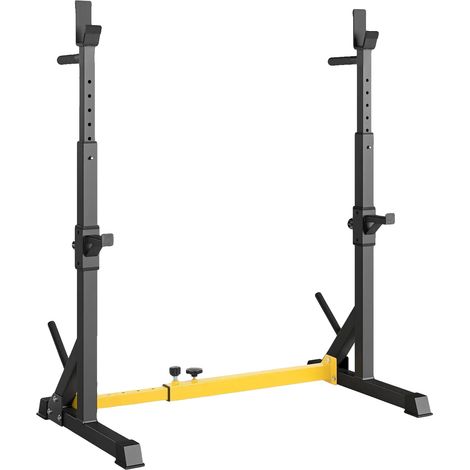Supporto per squat, multifunzionale, design regolabile, giallo (1/2)