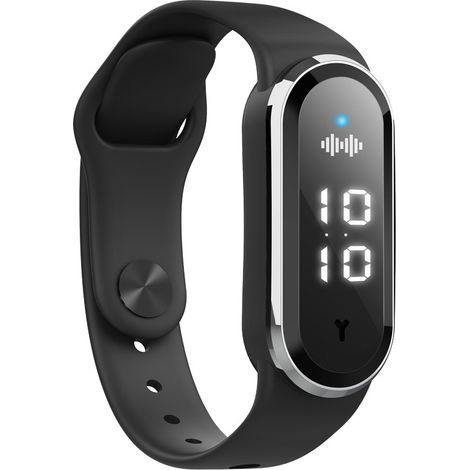 Black Ultrasonic Mosquito Repellent Bracelet Electronic Ultrasonic Mosquito Watch Pedometer Adjustable Bands with USB Charging Reusable (1/4)