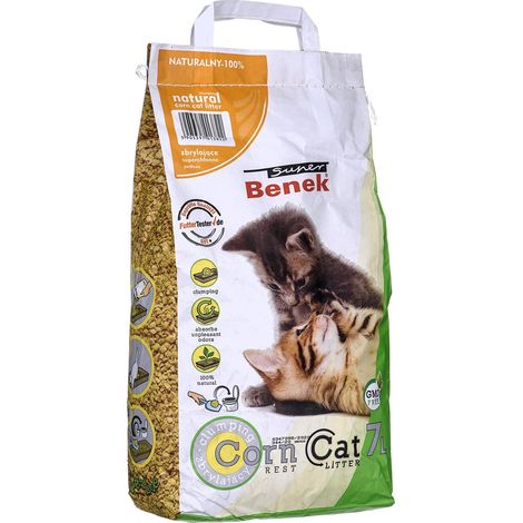 CERTECH Super Benek Corn Cat - litière agglomérante pour chat au maïs 7l (1/2)