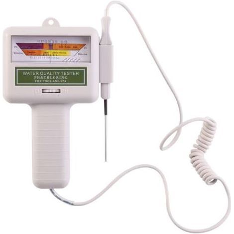 Testeur de qualité de l'eau – PH et chlore résiduel – Précision 0,05 – Plage de mesure 1,2-1,7 ppm – Utilisation piscine et spa (1/4)