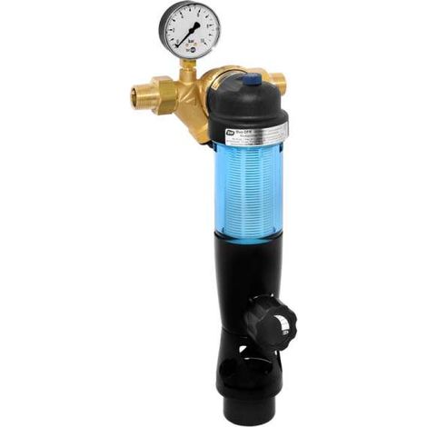 SYR Rückspülfilter DUO DFR DN20, mit DM Manometer und drehbaren Anschlussflansch (1/8)
