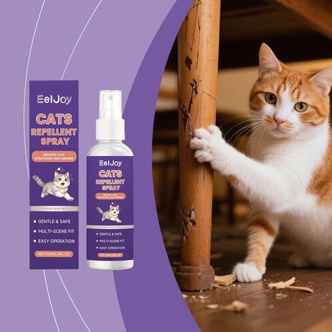Kratz- und Bissschutzspray für Katzen mit sanfter, pflanzlicher Formel schützt Ihre Möbel vor Kratzern und Bissen – 120 ml (1/5)