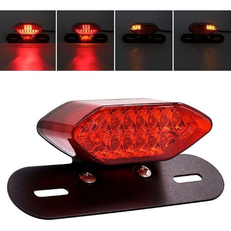 Luci posteriori a LED per moto, indicatori di direzione per moto, luce freno posteriore, luce targa 12V -Crezuo
