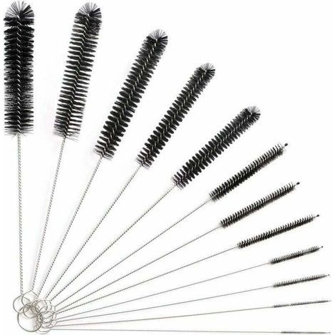 12Pcs Tube Brosse de Nettoyage,Goupillon Nettoyage,Brosse de Nettoyage Tube pour Bouteille en Verre Bébé Biberon Bouilloire Clavier, Tuyau Brosses de Nettoyage,Brosse de Nettoyage Bouteille (1/4)