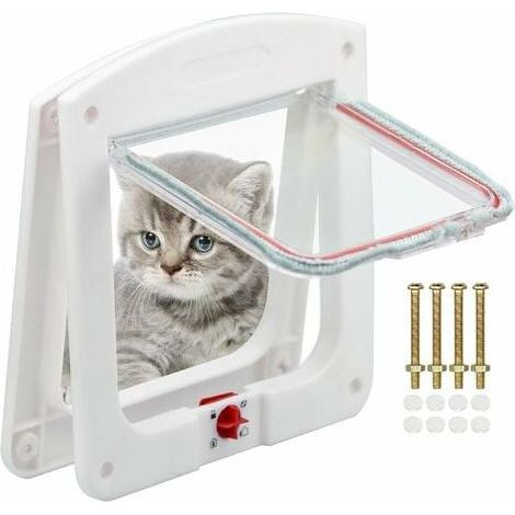 MAGIC Cat Flap for Cats Dogs Small Cat Flap 4-Way Lockable Microchip Door Easy to Install. (1/5)