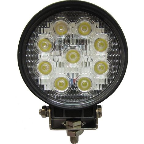 Faro 27W Rotondo Faretto Led Da Lavoro 9 Led Da 3W Di Profondità Auto Barca (1/4)