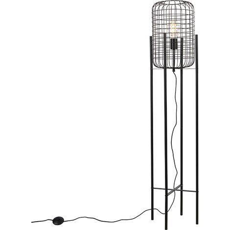 Industrielle Stehlampe schwarz - Bliss Vefa