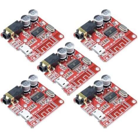 XY-BT-Mini Lot de 5 cartes réceptrices audio Bluetooth 5.0 MP3 sans perte, module de musique stéréo sans fil 3,7-5 V