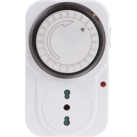PRESA ELETTRICA TEMPORIZZATORE PROGRAMMABILE TIMER OROLOGIO 220V 16A ANALOGICO (1/2)