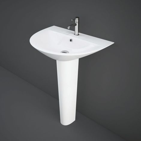 RAK Morning Basin and Full Pedestal 650mm W - 1 Tap Hole (1/5)