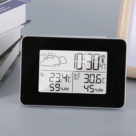 Station météo sans fil avec écran LCD, alarme numérique et capteur intérieur/extérieur (1/5)