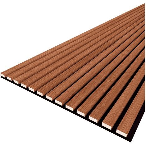 PANNELLO FONOASSORBENTE A DOGHE 'BELLA PRO' colore teak 2 PZ