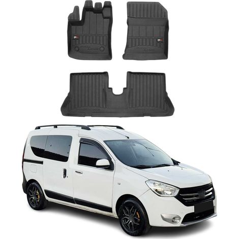 OMAC Tapis de Sol sur Mesure Noir Compatible avec Dacia Dokker 2012-2021 3 pièces en TPE (1/5)