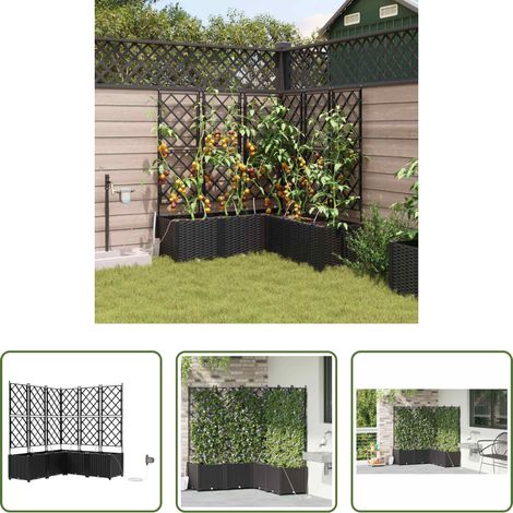 Bewässerung - Garten-Pflanzgefäß 5 pcs Schwarz Stahl (1/5)
