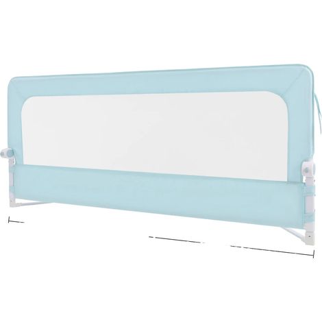 Barrière de lit, hauteur réglable, design pliable, vert (1/2)