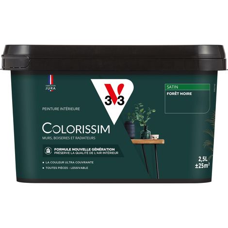 Peinture murale intérieure Colorissim® V33 Forêt noire Satin 2,5L (1/5)
