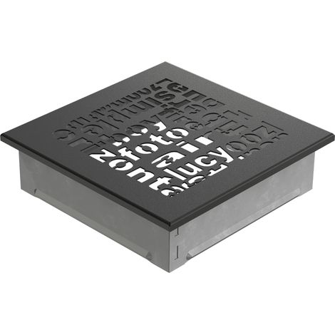 Lüftungsgitter ABC 17x17 schwarz (1/3)