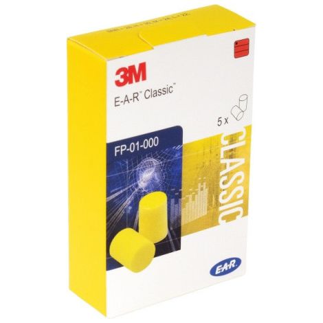 3M – Bouchons d'oreille 31 dB FP01000 – Usage unique – Norme EPI – Matériau résistant à l'humidité – 5 paires