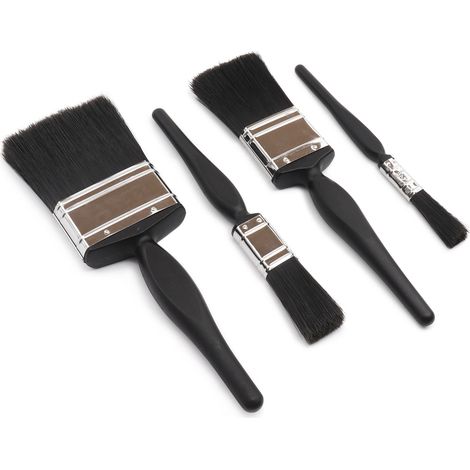 Jeu de pinceaux d'artiste RS PRO, taille: Mixte, Forme plate, Dia. 0.5", 1", 2" and 3", matériau Synthétique ( Prix pour 1 Jeu )