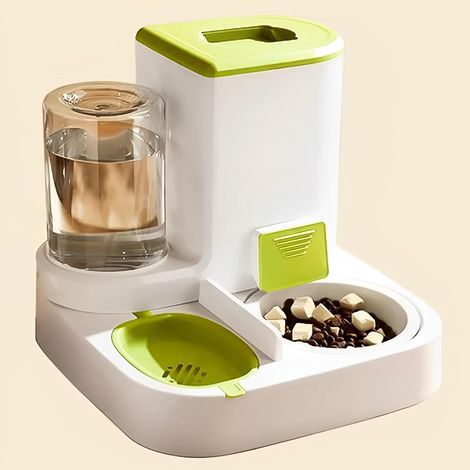 CREA Automatischer Wasserspender für Katzen, Hundenapf, Katzennapf, 2-in-1-Wasserspender, Katzennapf, Tierbedarf (1/5)