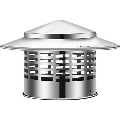 Chapeau de cheminée en acier inoxydable, protection contre la pluie et la neige pour les conduits, protection efficace pour les cheminées.