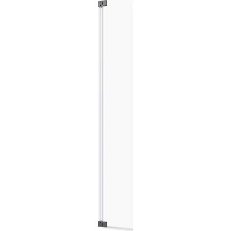 Porte pivotante pare éclaboussures 40 cm en verre transparent avec profilés chromés Naxos (1/2)