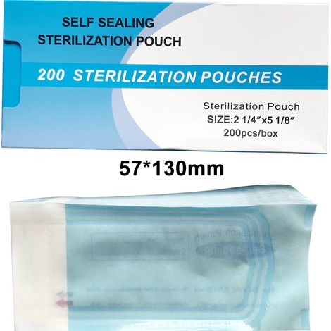 200 sachets dentaires auto-scellants pour nettoyage et stérilisation (1/5)
