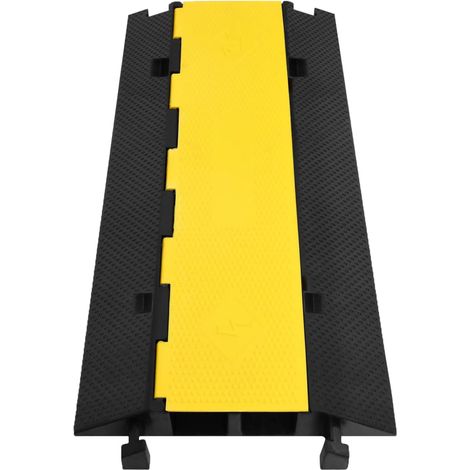 Rampe de protection de câble avec 2 canaux 100 cm caoutchouc