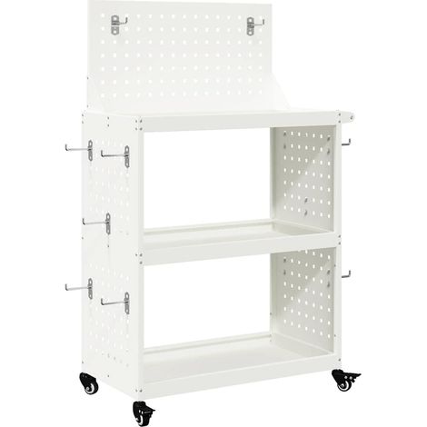 Maison Exclusive - Werkzeugwagen Mit Rad Weiß 65 x 35 x 111 cm Ka