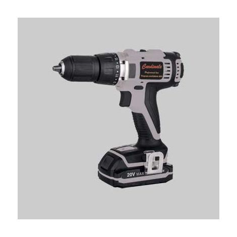 Trapano avvitatore a batteria al litio da 20v cardinale top line 20v - 2ah