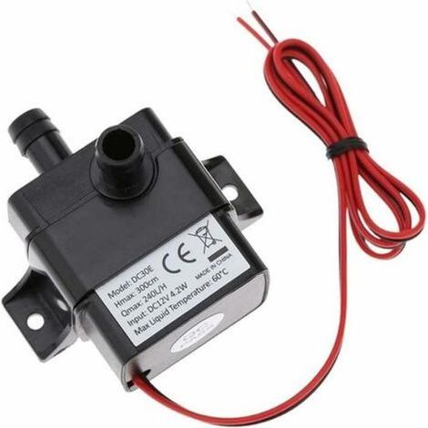 12-V-Gleichstrom-Tauchpumpe, bürstenloser Motor, Fördermenge 4 l/min, Förderhöhe 3 m, Schutzart IP68 (wasserdicht). Geeignet für Wasser, Öl und Säuren. (1/5)