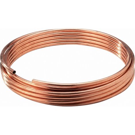 Tubo di alimentazione in rame ricotto, diam. 14 x 16 mm, in corona da 5 m SANS MARQUE