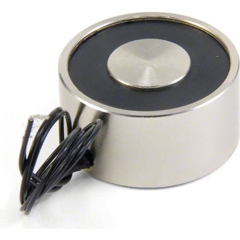 Elettromagnet Con Foro Di Montaggio M5 Per Meccanismi Di Porte E Portelloni - 40mm Dia x 20mm Di Spessore - 25kg Di Tiro - 8W/0,33A (1/2)
