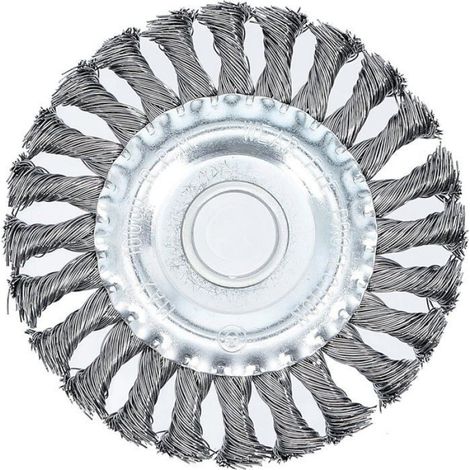 Brosse Plate - Brosse Ronde - Ø 125 mm - Alésage 22 mm - Pour Meuleuse D'Angle - 1 Pièce (1/2)