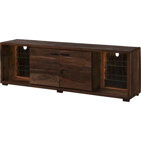 BARK 213 Mobile Tv in legno di acacia laccato / marrone 200x40x63