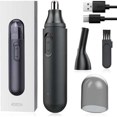 Tondeuse Nez Oreilles Sans Fil Multifonction – Coupe Poils Nez, Oreilles, Sourcils, USB Rechargeable IPX7 Étanche, Précision Professionnelle pour Homme Femme (1/5)