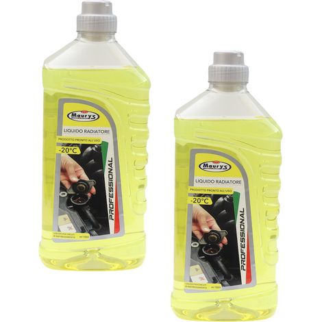KIT SET 2 PZ LIQUIDO PROFESSIONALE PER RADIATORE GIALLO PER RAFFREDDAMENTO 1 LT (1/5)