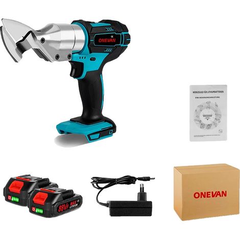 Ciseaux Électriques, Design Ergonomique, Contrôle de Vitesse Variable, 2 Batterie EU Prise (1/2)