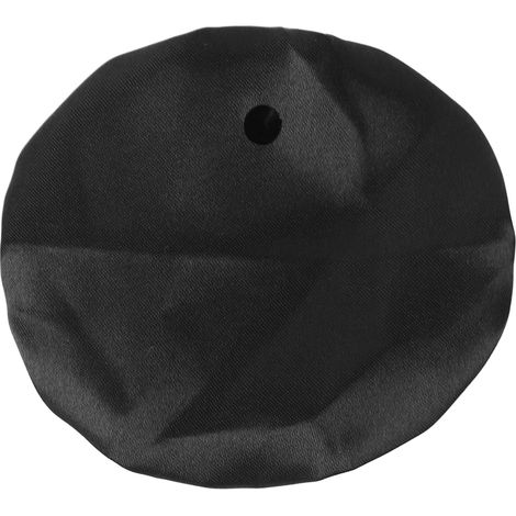 Couvercle universel pour boisson en tissu satiné noir, avec trou pour paille, bande élastique réutilisable, anti-éclaboussures, protection contre les projections. (1/5)