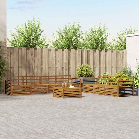 Outdoor-Sofagarnitur 8 pcs Natur Massivholz Akazie