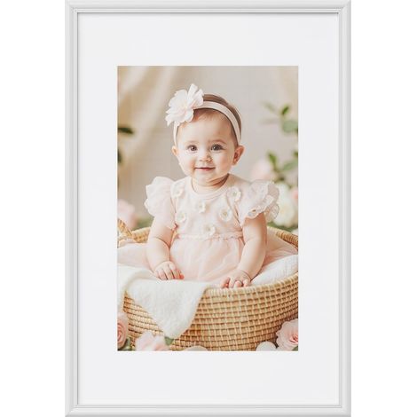 WOLTU Marco de fotos – Para pared – Decoración de pared moderna – 50x70 cm – Blanco (1/5)