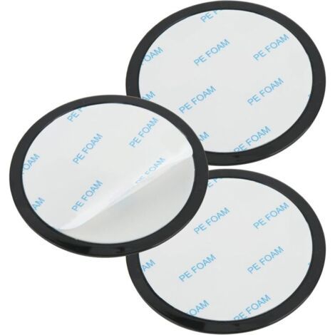 3 Pack 8CM Disques de Fixation Adhésifs pour Tableau de Bord, Support à Ventouse avec a Adhésif Résistant à la Chaleur Accessoire Universel pour Coiture Support GPS Voiture pour Tableau de Bord