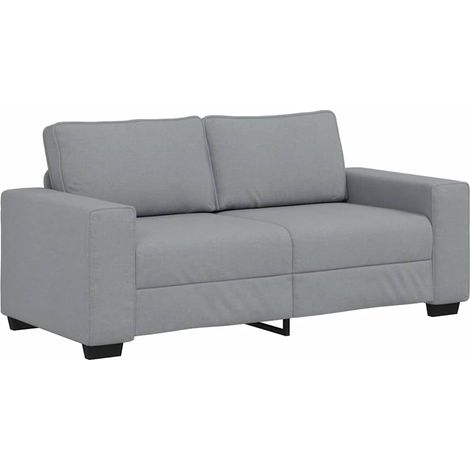 Canapé  Sofa à 2 places gris clair 180x77x82 cm tissu (1/5)