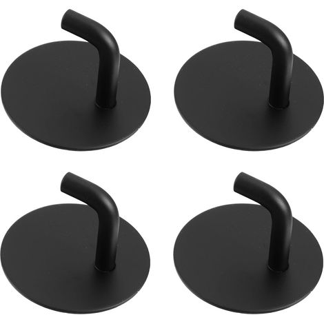 Ganchos Adhesivos de Acero Inoxidable Negro sin Taladro para (1/5)