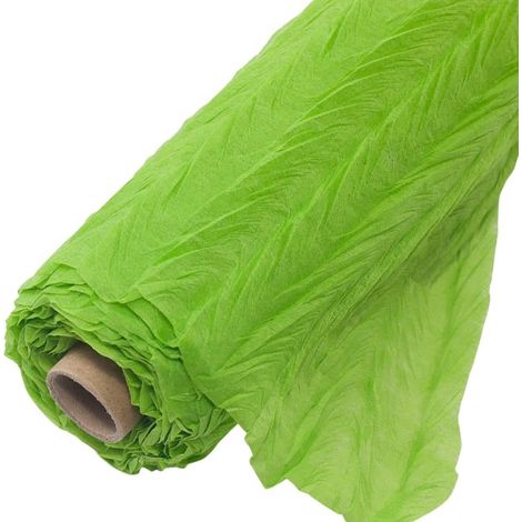 Bobine de tissu non tissé à vagues vert pomme, 50 x 4,5 m (lot de 5)