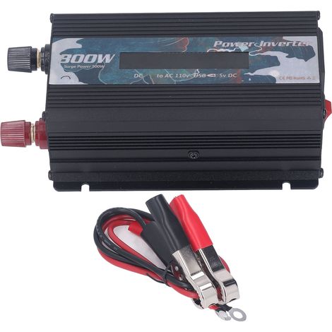 Inverseur de puissance 300W DC vers AC 110V, rendement élevé, écran LCD, refroidissement rapide, noir, 24V (21-29V) (1/5)