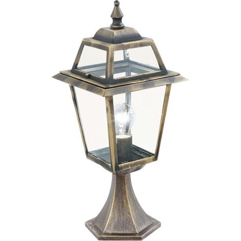 Paletto Da Esterno Vintage-Decò Nuova Orleans Alluminio Nero E Oro 1 Luce E27 (1/3)