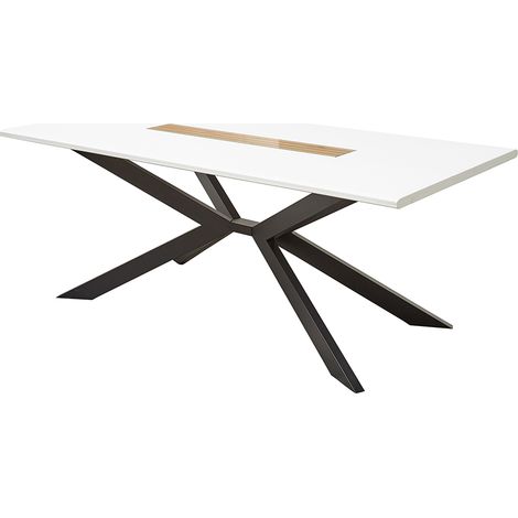 Esstisch mit Spider-Gestell, 180x100cm, weiß, FALLON-55 (1/4)